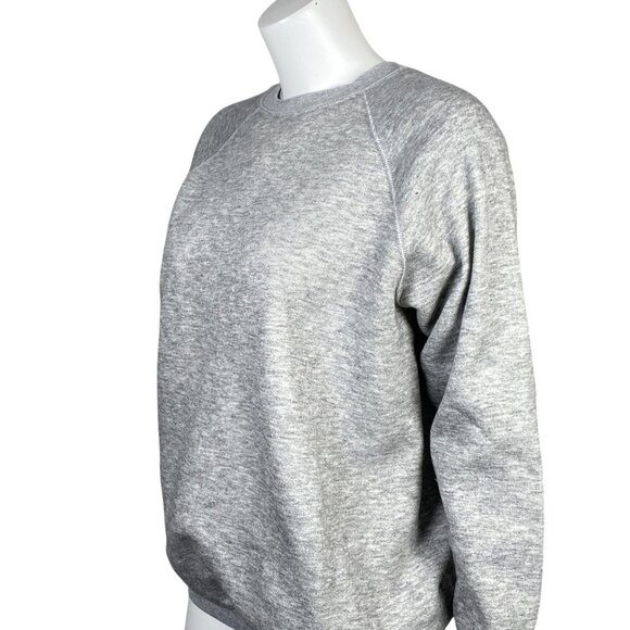 Vintage Gray Crewneck Sweatshirt Womens Size XL Blank Long Sleeve Made in USA - Picture 2 of 6